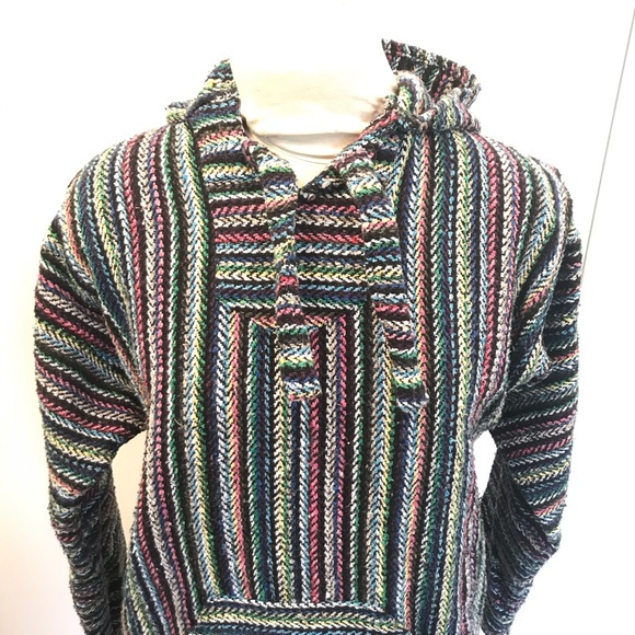 Earth Ragz hoodie “drug rug” blanket sweater - S - Picture 3 of 11